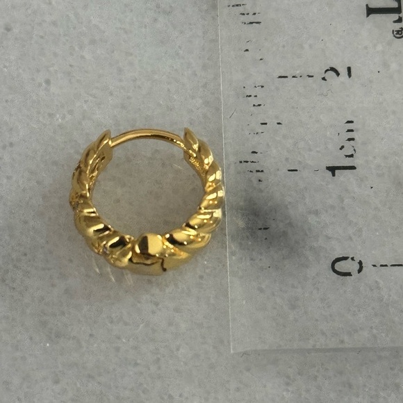 Gold Chunky Crescent Twist Hoop Star Crystal Earrings

 Brand New - Picture 5 of 6